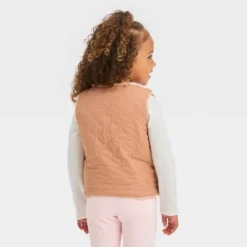 Toddler Girls' Quilted Reversible Jacket - Cat & Jack™ Beige