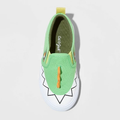 Toddler Boys' Eddy Slip-On Sneakers - Cat & Jack™ Green 2 Toddler Boys' Eddy Slip-On Sneakers - Cat & Jack™ Green - Image 2
