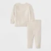 Baby Fluid Bobble Sweater Top & Bottom Set - Cat & Jack™ Cream