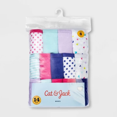 Girls' 14pk Cotton Briefs - Cat & Jack™ 1 Girls' 14pk Cotton Briefs - Cat & Jack™
