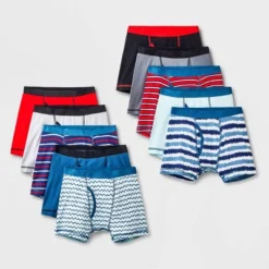 Boys' 10pk Striped Boxer Briefs - Cat & Jack™ Red/Blue -CAT & JACK Shop GUEST a6d64598 a807 4085 aefd 00b8cdb30119