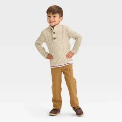 Toddler Boys' Mock Neck Sweater - Cat & Jack™ Oatmeal Heather Beige -CAT & JACK Shop GUEST a7c87173 b986 4566 ba90 2e0a00bece25