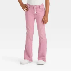Girls' Button Fly Flare Jeans - Cat & Jack™ Pink 5 Girls' Button Fly Flare Jeans - Cat & Jack™ Pink -CAT & JACK Shop GUEST a8459da8 36ed 4ddb a11b 2a4177381816