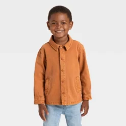 Toddler Boys' Twill Snap Front Jacket - Cat & Jack™ Brown -CAT & JACK Shop GUEST a9b805f7 51ea 4774 b03b 7ea0c8505676