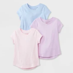 Toddler Girls' 3pk Solid Short Sleeve T-Shirt - Cat & Jack™ Purple/Pink/Blue -CAT & JACK Shop GUEST abefd15f 5bda 4675 87de 6367e4ce51dd