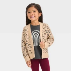 Toddler Girls' Animal Jacquard Cardigan - Cat & Jack™ Beige -CAT & JACK Shop GUEST ac7d43f1 0fc3 4703 8d57 7fe9f823fc30