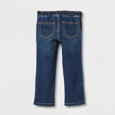 Toddler Girls' Adaptive Jeans - Cat & Jack™ Dark Wash 1 Toddler Girls' Adaptive Jeans - Cat & Jack™ Dark Wash