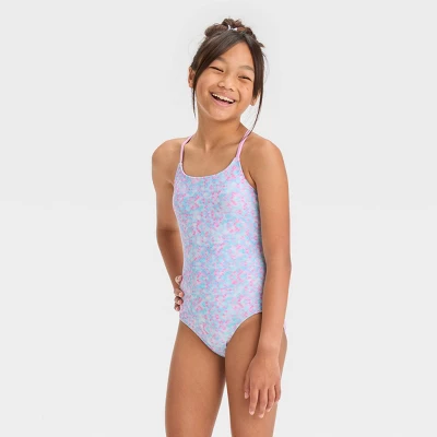 Girls' 'Mermaid At Heart' Unicorn Printed Rash Guard Set - Cat & Jack™ Light Purple 1 Girls' 'Mermaid At Heart' Unicorn Printed Rash Guard Set - Cat & Jack™ Light Purple