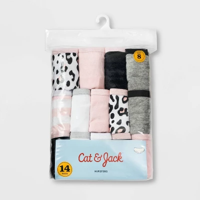 Girls' 14pk Animal Print Cotton Hipsters - Cat & Jack™ 1 Girls' 14pk Animal Print Cotton Hipsters - Cat & Jack™