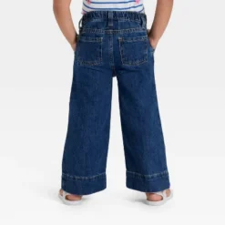 Toddler Girls' Pleated Denim Pants - Cat & Jack™ Dark Wash