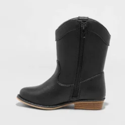 Toddler Girls' Simone Western Boots - Cat & Jack™ Black