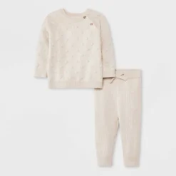Baby Fluid Bobble Sweater Top & Bottom Set - Cat & Jack™ Cream -CAT & JACK Shop GUEST bf0de123 dabd 48b2 9a80 f2d45d489e31