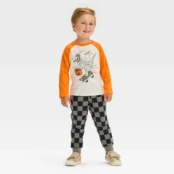 Toddler Boys' Long Sleeve Halloween Graphic T-Shirt And Fleece Jogger Pants Set - Cat & Jack™ Cream -CAT & JACK Shop GUEST bf8b1db7 9b0f 4970 91e7 69143b1b2cff