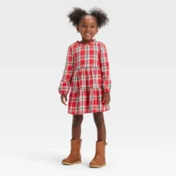 Toddler Girls' Plaid Long Sleeve Dress - Cat & Jack™ -CAT & JACK Shop GUEST c2e443c8 7bb2 46ab 8364 b07759c6e4c0