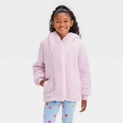 Girls' Cozy Faux Shearling Jacket - Cat & Jack™ -CAT & JACK Shop GUEST c38d5579 ac64 4d75 ba60 ef30192f3f00