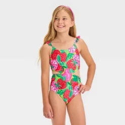 Girls' 'Berry Sweet' Fruit Printed One Piece Swimsuit - Cat & Jack™ -CAT & JACK Shop GUEST c6b66457 ea35 4f79 82f3 fa337da802d9