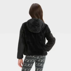 Girls' Faux Fur Zip-Up Jacket - Cat & Jack™