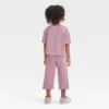 Toddler Girls' Cropped Pants Set - Cat & Jack™ Purple