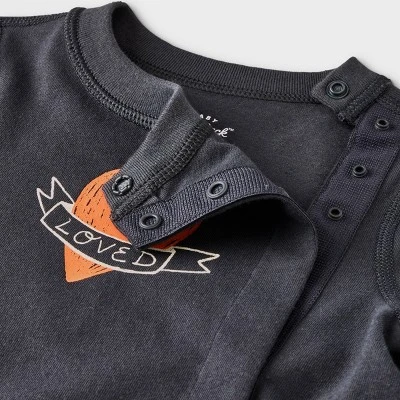 Baby Adaptive Side Snap Long Sleeve T-Shirt - Cat & Jack™ Black 2 Baby Adaptive Side Snap Long Sleeve T-Shirt - Cat & Jack™ Black - Image 2