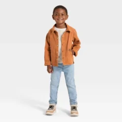 Toddler Boys' Twill Snap Front Jacket - Cat & Jack™ Brown -CAT & JACK Shop GUEST cb72f575 3779 4715 a69b 1a26688319e8