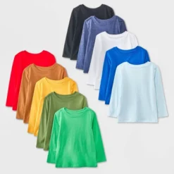 Toddler Boys' 10pk Long Sleeve Solid T-Shirt - Cat & Jack™ -CAT & JACK Shop GUEST cb7c9291 15a4 43d9 9f89 28766f6cce6c