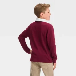 Boys' Long Sleeve Colorblock Polo Shirt - Cat & Jack™
