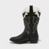 Girls' Bri Western Boots - Cat & Jack™ Black