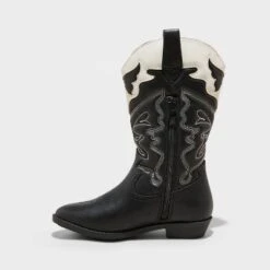 Girls' Bri Western Boots - Cat & Jack™ Black