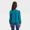 Girls' Long Sleeve Woven Ruffle Shirt - Cat & Jack™ Teal Blue 7 Girls' Long Sleeve Woven Ruffle Shirt - Cat & Jack™ Teal Blue -CAT & JACK Shop GUEST cff1693b 1763 460b bce1 a062e86f266f