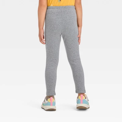 Toddler Girls' 2pk Leggings Set - Cat & Jack™ Black/Gray 2 Toddler Girls' 2pk Leggings Set - Cat & Jack™ Black/Gray - Image 2