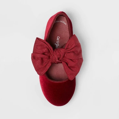 Toddler Girls' Chloe Mary Jane Flats - Cat & Jack™ Red 2 Toddler Girls' Chloe Mary Jane Flats - Cat & Jack™ Red - Image 2