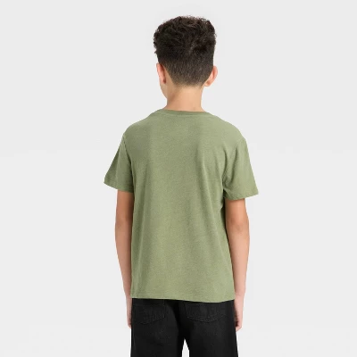 Boys' Short Sleeve Off Road Truck Graphic T-Shirt - Cat & Jack™ Olive Green/Orange 2 Boys' Short Sleeve Off Road Truck Graphic T-Shirt - Cat & Jack™ Olive Green/Orange - Image 2