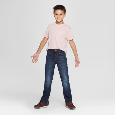 Boys' Stretch Bootcut Fit Jeans - Cat & Jack™ 2 Boys' Stretch Bootcut Fit Jeans - Cat & Jack™ - Image 2