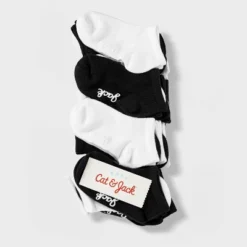 Toddler 20pk Low Cut Socks - Cat & Jack™ Black/White