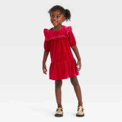 Toddler Girls' Solid Short Sleeve A-Line Dress - Cat & Jack™ Red -CAT & JACK Shop GUEST de6ec20a 0aef 428f 8f52 90bd71089913