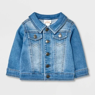 Baby Fall Layering Denim Jacket - Cat & Jack™ Light Wash 3 Baby Fall Layering Denim Jacket - Cat & Jack™ Light Wash - Image 3