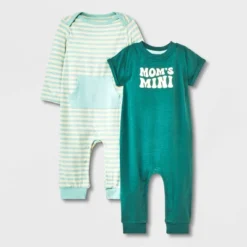Baby 2pk Mama Romper Set - Cat & Jack™ Turquoise Green 8 Baby 2pk Mama Romper Set - Cat & Jack™ Turquoise Green -CAT & JACK Shop GUEST e0b592d4 17aa 49d2 88ab b39dab1093aa