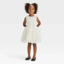 Toddler Girls' Rosette Tulle Dress - Cat & Jack™ Cream 5 Toddler Girls' Rosette Tulle Dress - Cat & Jack™ Cream -CAT & JACK Shop GUEST e21e8585 2912 4c98 a78d 3f05070c69ee