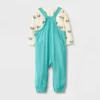 Baby 2pc Long Sleeve Bodysuit & Overalls Set - Cat & Jack™ Mint Green