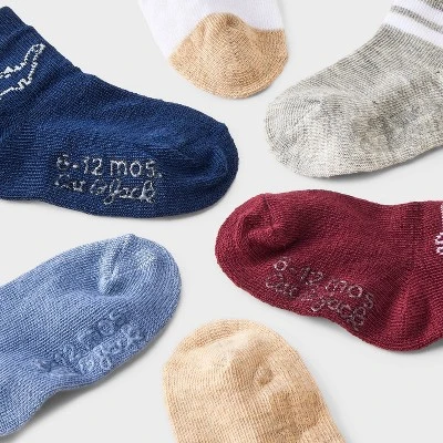 Toddler Boys' 10pk Dino Striped Ankle Socks - Cat & Jack™ 2 Toddler Boys' 10pk Dino Striped Ankle Socks - Cat & Jack™ - Image 2