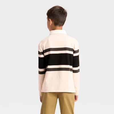 Boys' Long Sleeve Chest Striped T-Shirt - Cat & Jack™ 1 Boys' Long Sleeve Chest Striped T-Shirt - Cat & Jack™