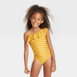 Girls' Striped One Piece Swimsuit - Cat & Jack™ Yellow -CAT & JACK Shop GUEST eb0e9c32 f06f 45a6 bd4a 7a7fd8ab3971