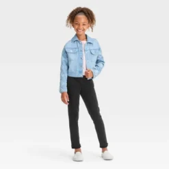 Girls' Quilted Sleeve Jean Jacket - Cat & Jack™ Light Wash -CAT & JACK Shop GUEST ecaa285e 5aff 4341 9100 c6ff2e4c324d