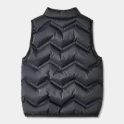 Toddler Solid Quilted Puffer Vest - Cat & Jack™ Charcoal Black