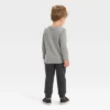 Toddler Boys' 2pc Long Sleeve Graphic T-Shirt And Fleece Jogger Pants Set - Cat & Jack™ Charcoal Gray