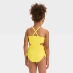Toddler Girls' Textured Cut Out One Piece Swimsuit - Cat & Jack™ Yellow -CAT & JACK Shop GUEST ed5fdcbd 16a1 4e1b 96e4 64ef1715860a