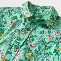 Toddler Boys' Adaptive 2pc Floral Printed Woven Short Sleeve Shirt And Pants Set With Bowtie - Cat & Jack™ Green -CAT & JACK Shop GUEST ee3299ac 5531 4528 865d d3f7346313b5