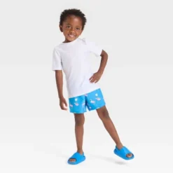 Toddler Boys' Short Sleeve Skateboarding Flamingo Rashguard Swim Set - Cat & Jack™ Blue -CAT & JACK Shop GUEST f616c4b6 ec2d 418d 9156 122f792a01ec