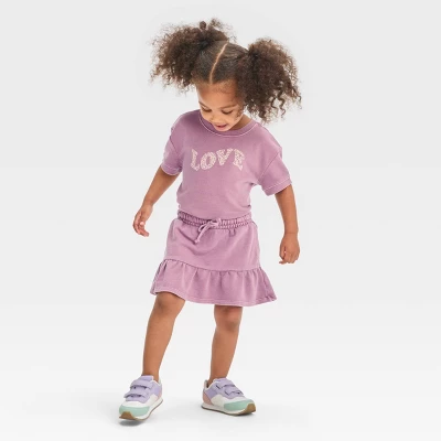 Toddler Girls' Skort Set - Cat & Jack™ Purple 2 Toddler Girls' Skort Set - Cat & Jack™ Purple - Image 2