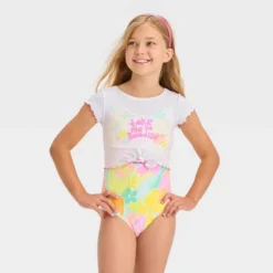 Girls' 'Take Me To Paradise' Floral Printed Rash Guard Set - Cat & Jack™ White -CAT & JACK Shop GUEST f6d8df91 86eb 4362 a886 87f2dc7a137c
